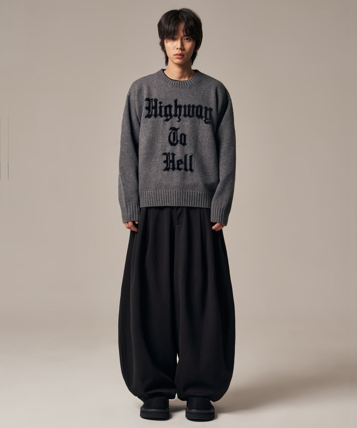 아이돈워너셀(IDWS) Void 4 Tuck Balloon Trouser Black