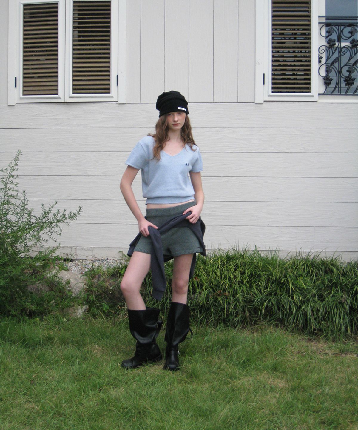어패럴아카이브(APPAREL ARCHIVE) Elo wool knit shorts - Gray
