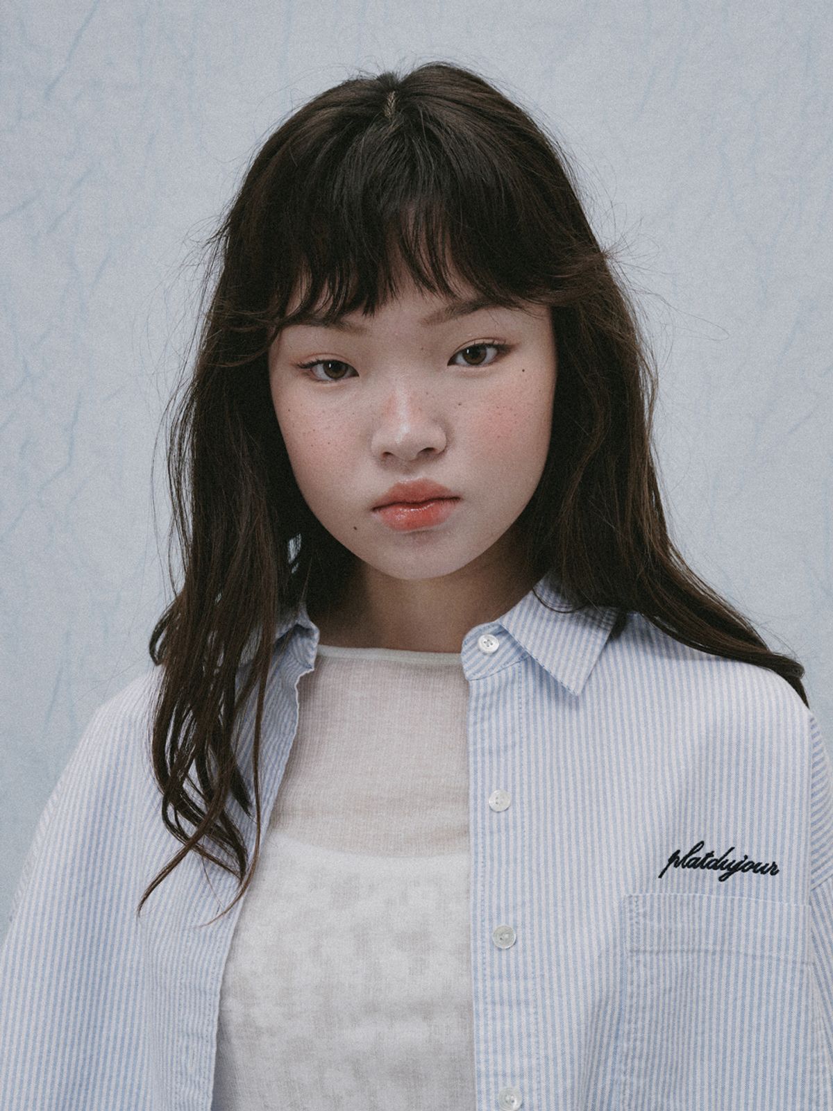 플라드주르(PLATDUJOUR) Classic stripe shirts (Beige)