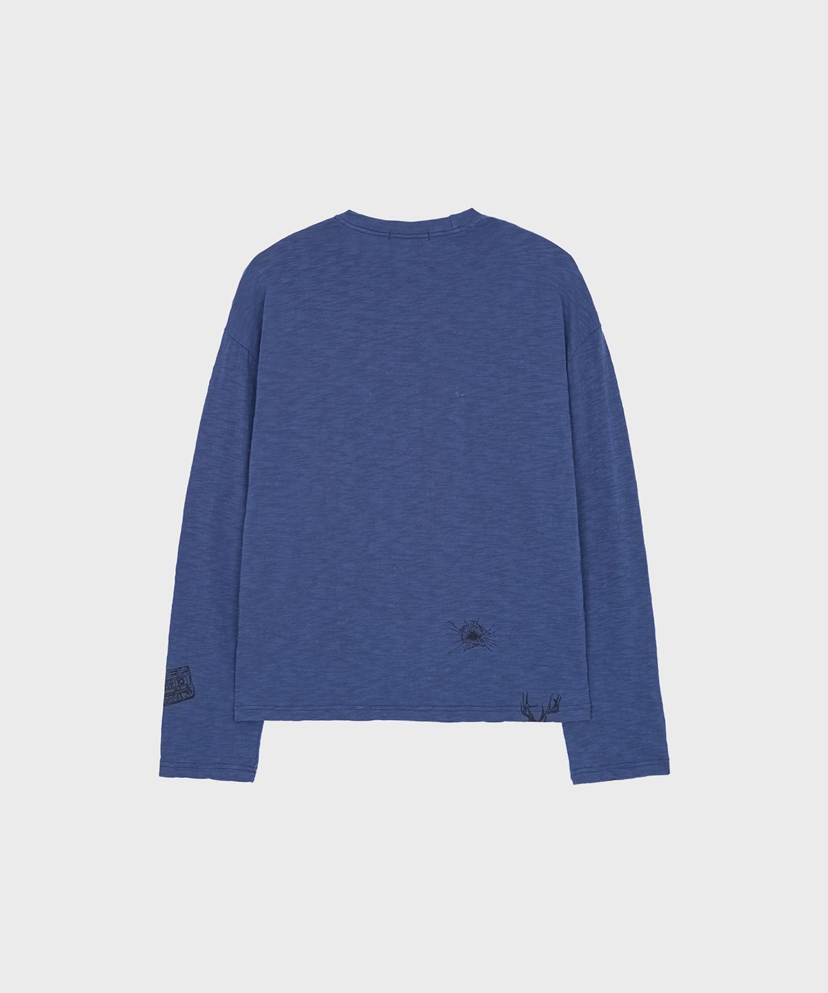 서피스에디션(SURFACE EDITION) TATTOO LONG-SLEEVE T SHIRT IRIS BLUE