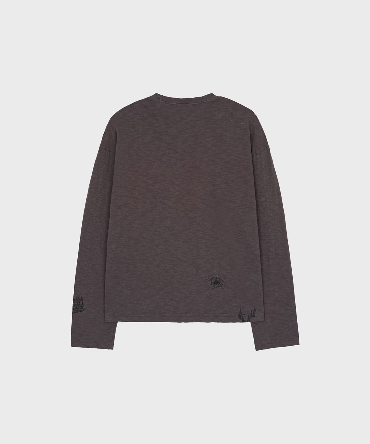 서피스에디션(SURFACE EDITION) TATTOO LONG-SLEEVE T SHIRT SMOKED BROWN