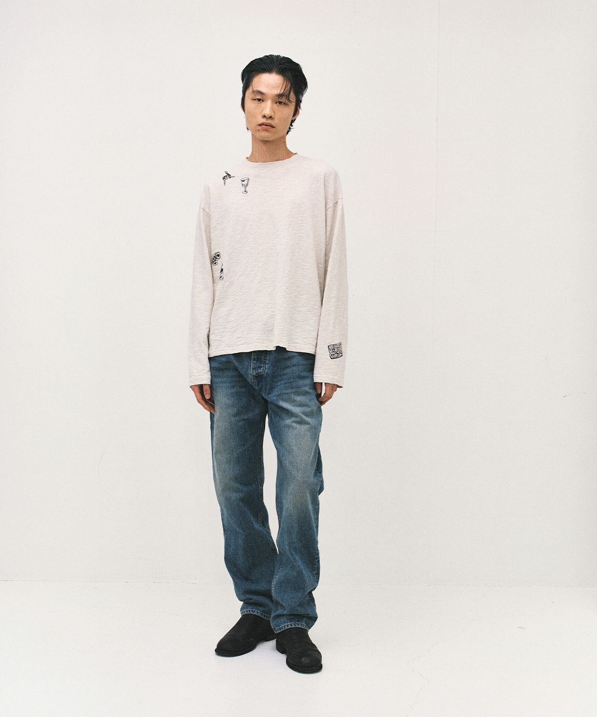 서피스에디션(SURFACE EDITION) TATTOO LONG-SLEEVE T SHIRT MOON