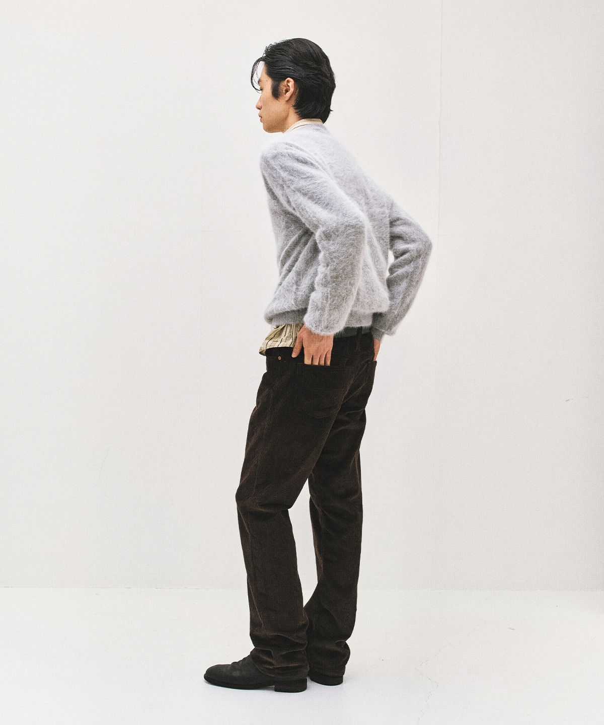 서피스에디션(SURFACE EDITION) ANGORA PULLOVER KNIT LIGHT GRAY
