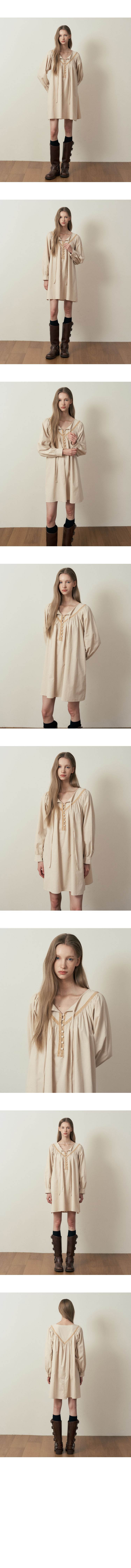 MUSINSA | EIGHT DAYS A WEEK Beige corduroy dress AD611