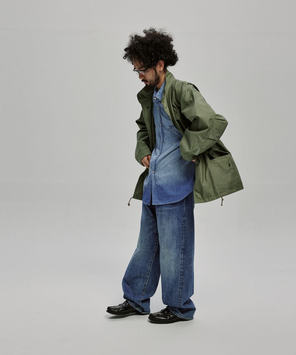 MUSINSA公式 | BEHEAVYER DYED M-S FIELD JACKET olive drab
