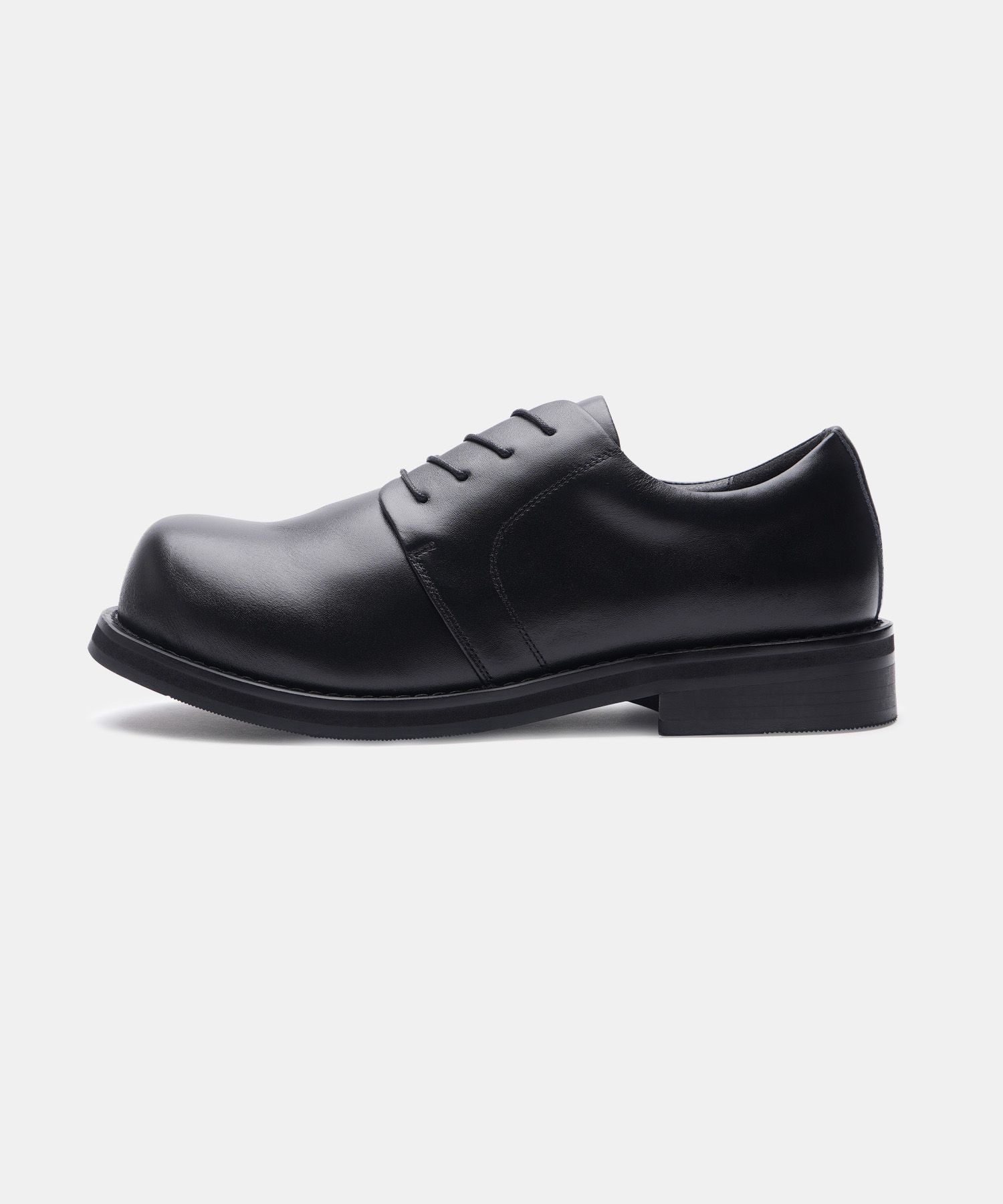 MUSINSA | 6FT [NERDKING x SIXFT] NERDY CHUNKY COWHIDE DERBY (BLACK)