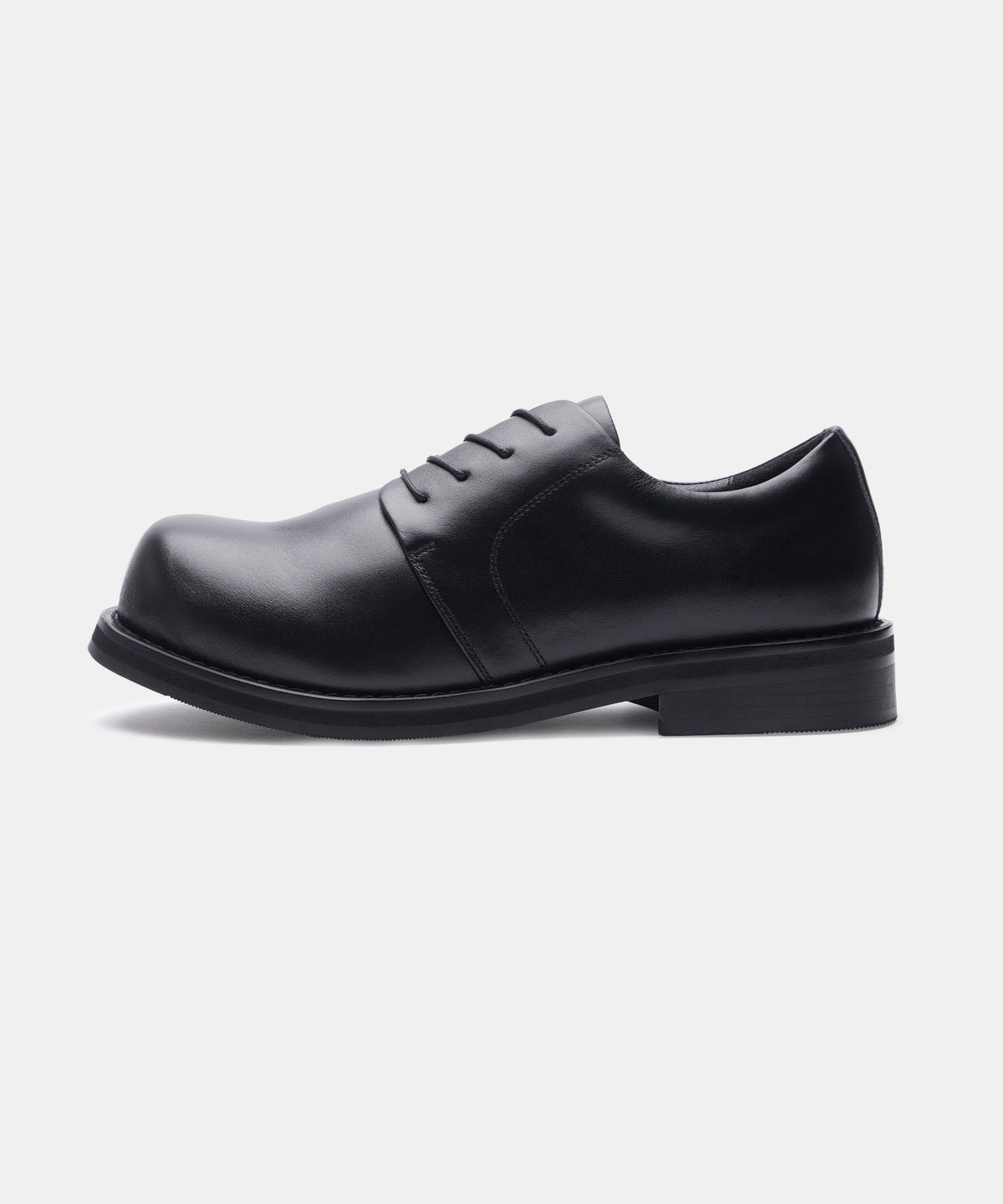 식스핏(6FT) [너드킹 x 식스핏] [+5cm] NERDY CHUNKY COWHIDE DERBY (BLACK)