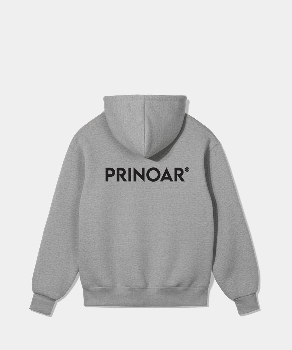 프리노어(PRINOAR) [기모선택] 로고 후드집업-멜란지