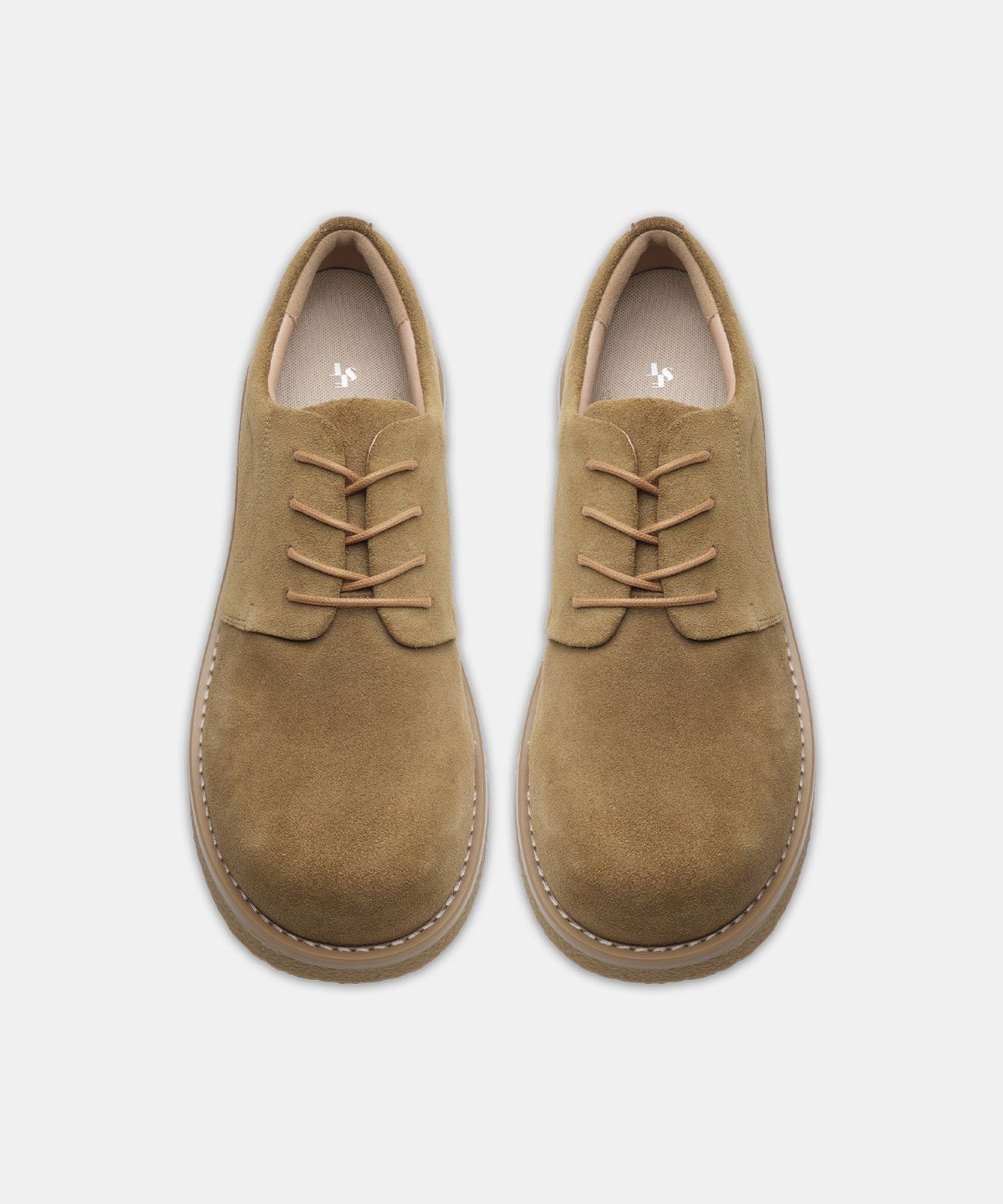 식스핏(6FT) [NERDKING X SIXFT] NERDY CHUNKY COW SUEDE DERBY (CAMEL)