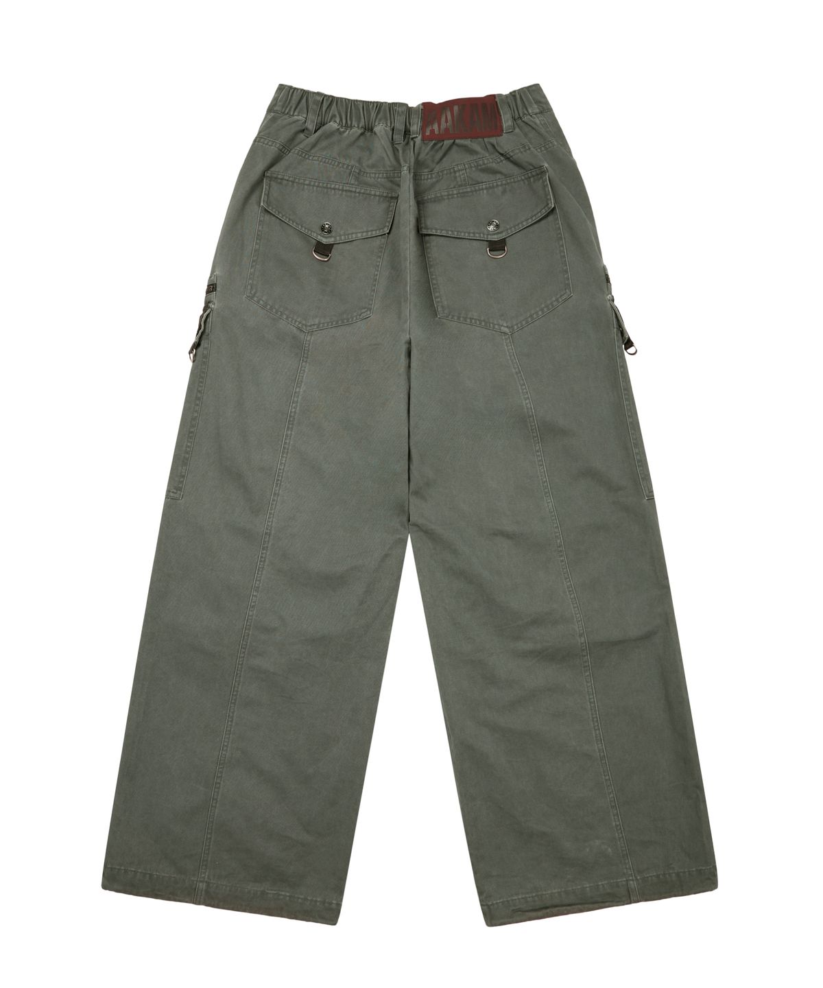 아캄(AAKAM) Knee Pin-Tuck Zippered Cargo Pants (Khaki)