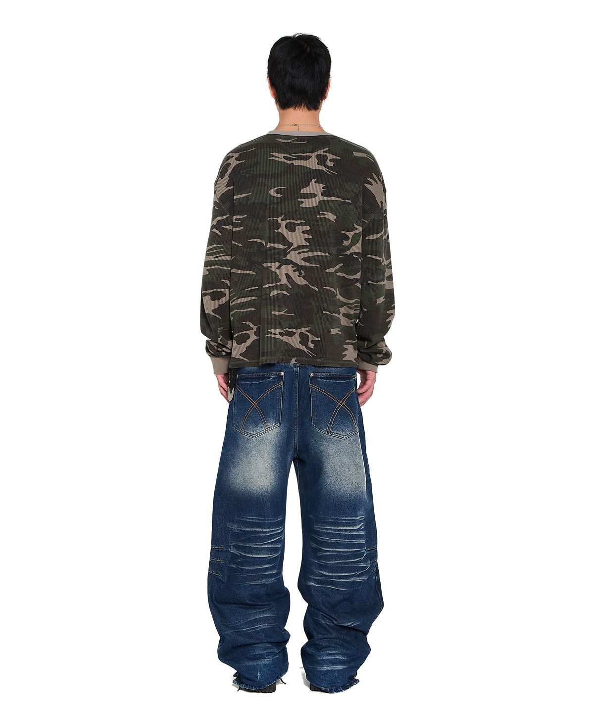 아캄(AAKAM) Waffle Camouflage Long Sleeve (Khaki)