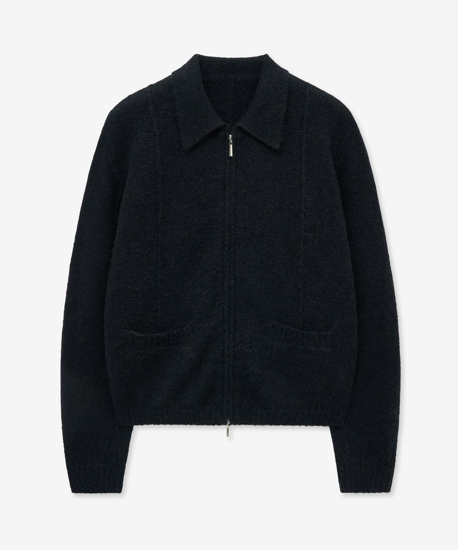 MUSINSA公式 | MINAV ウールクロップニットジャケット[ブラック]