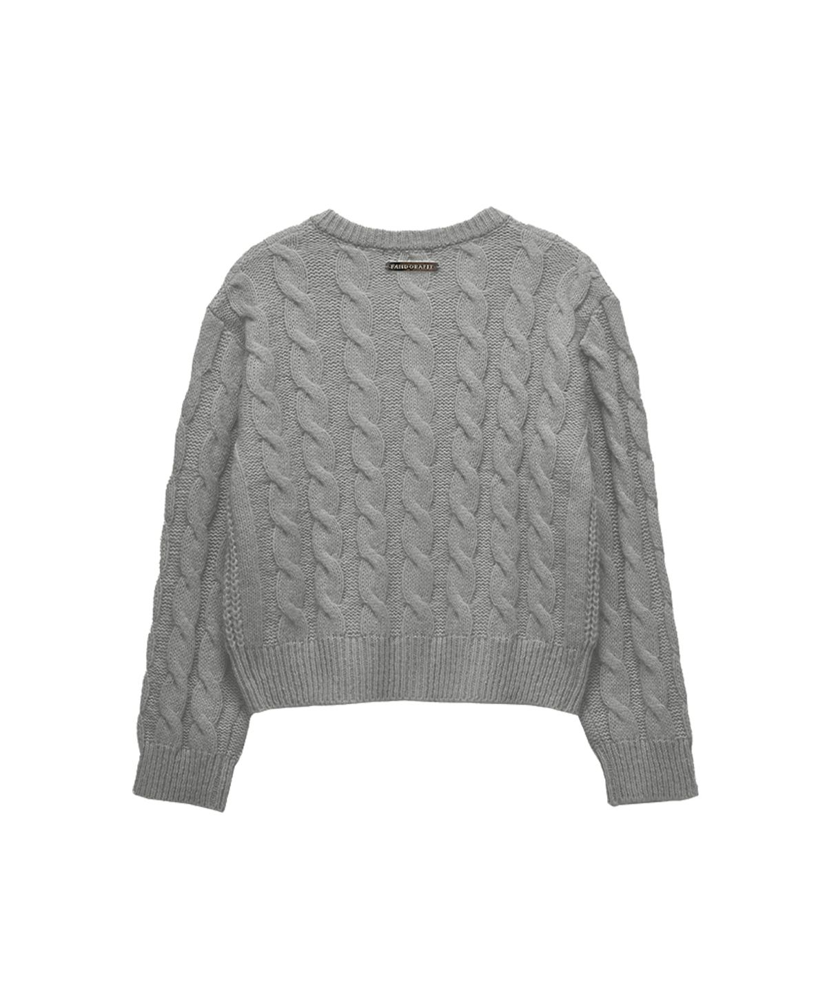 판도라핏(PANDORAFIT) Star Cable Cardigan (gray)