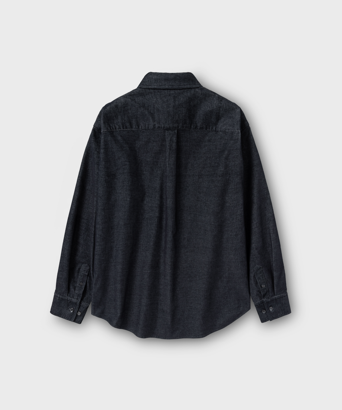 넌블랭크(NONBLANK) 코듀로이 데님 셔츠_BLUE BLACK