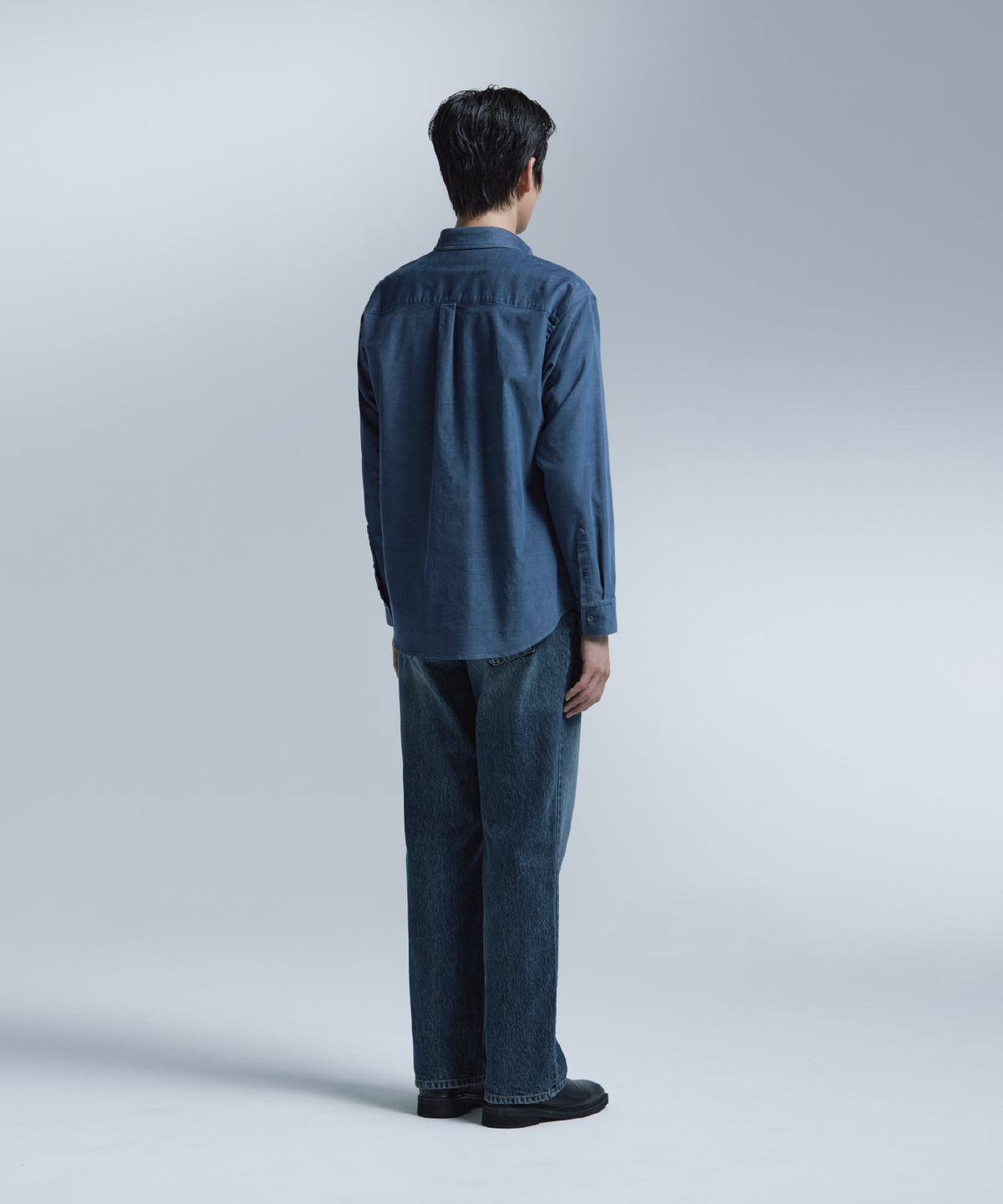 넌블랭크(NONBLANK) 코듀로이 데님 셔츠_BLUE