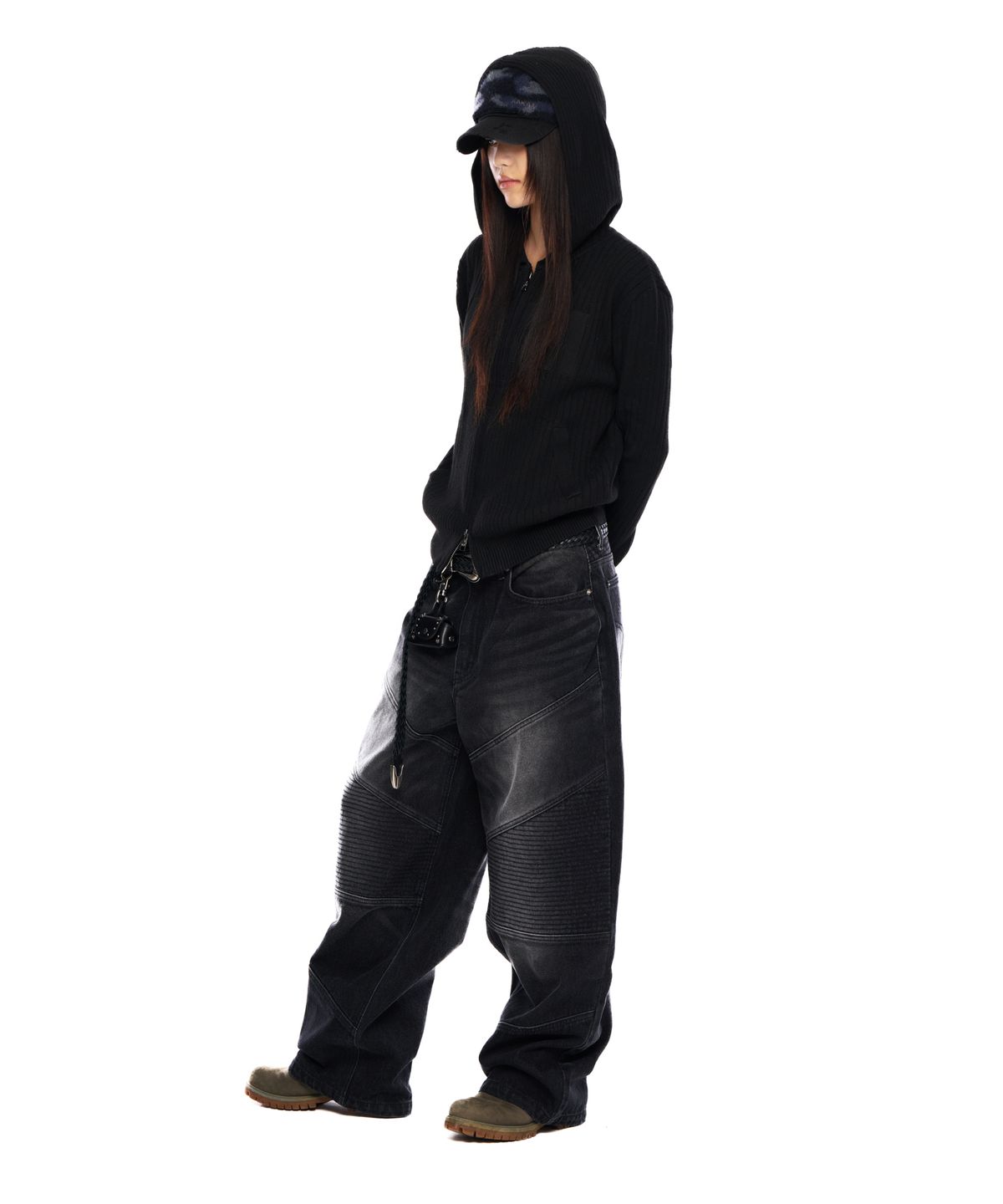 아캄(AAKAM) AKM Knit Zip-Up Hoodie (Black)