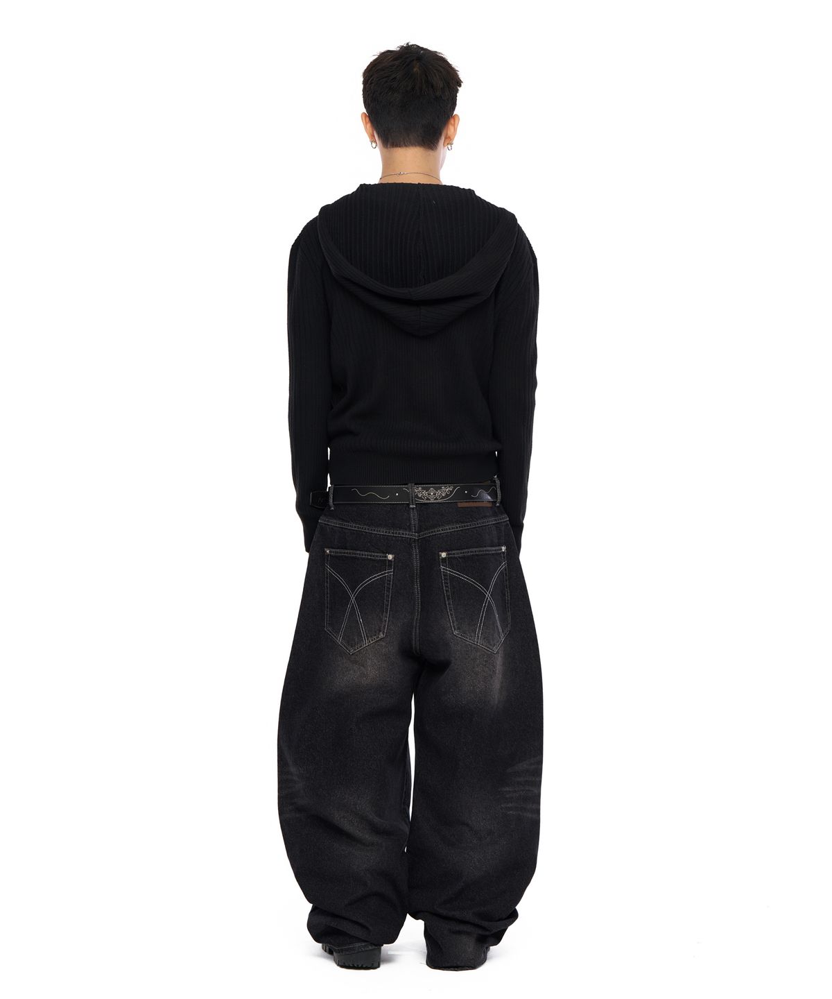 아캄(AAKAM) AKM Knit Zip-Up Hoodie (Black)