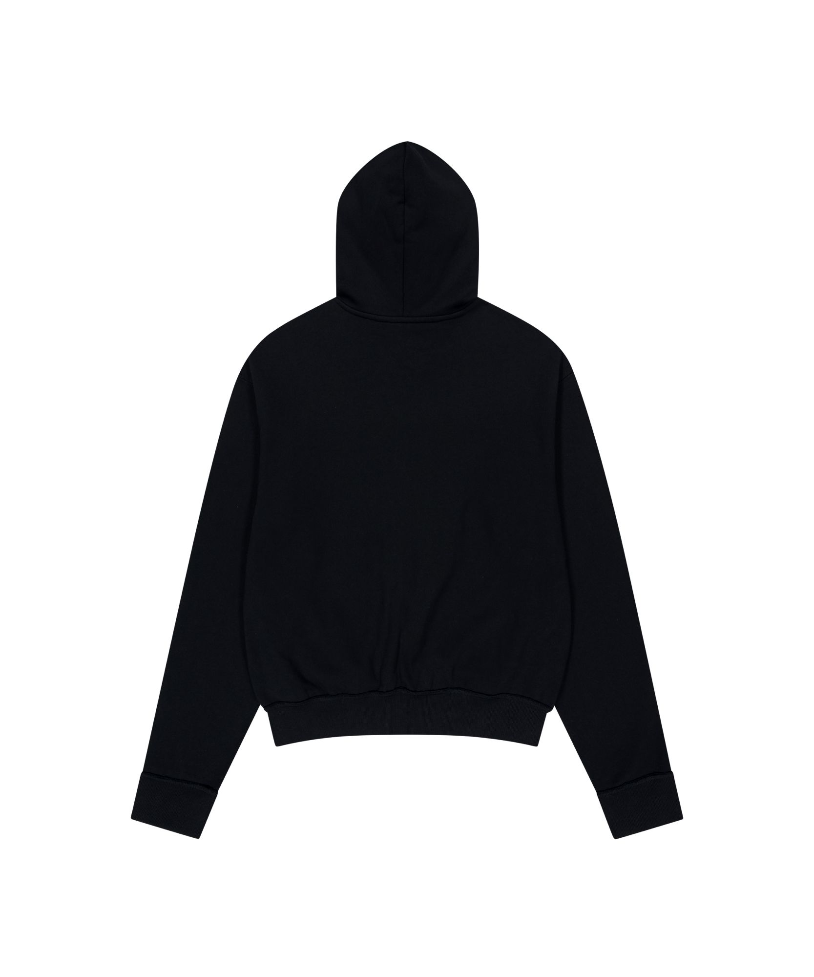 MUSINSA | AAKAM Cross Rhinestone Zip-Up Hoodie (Black)
