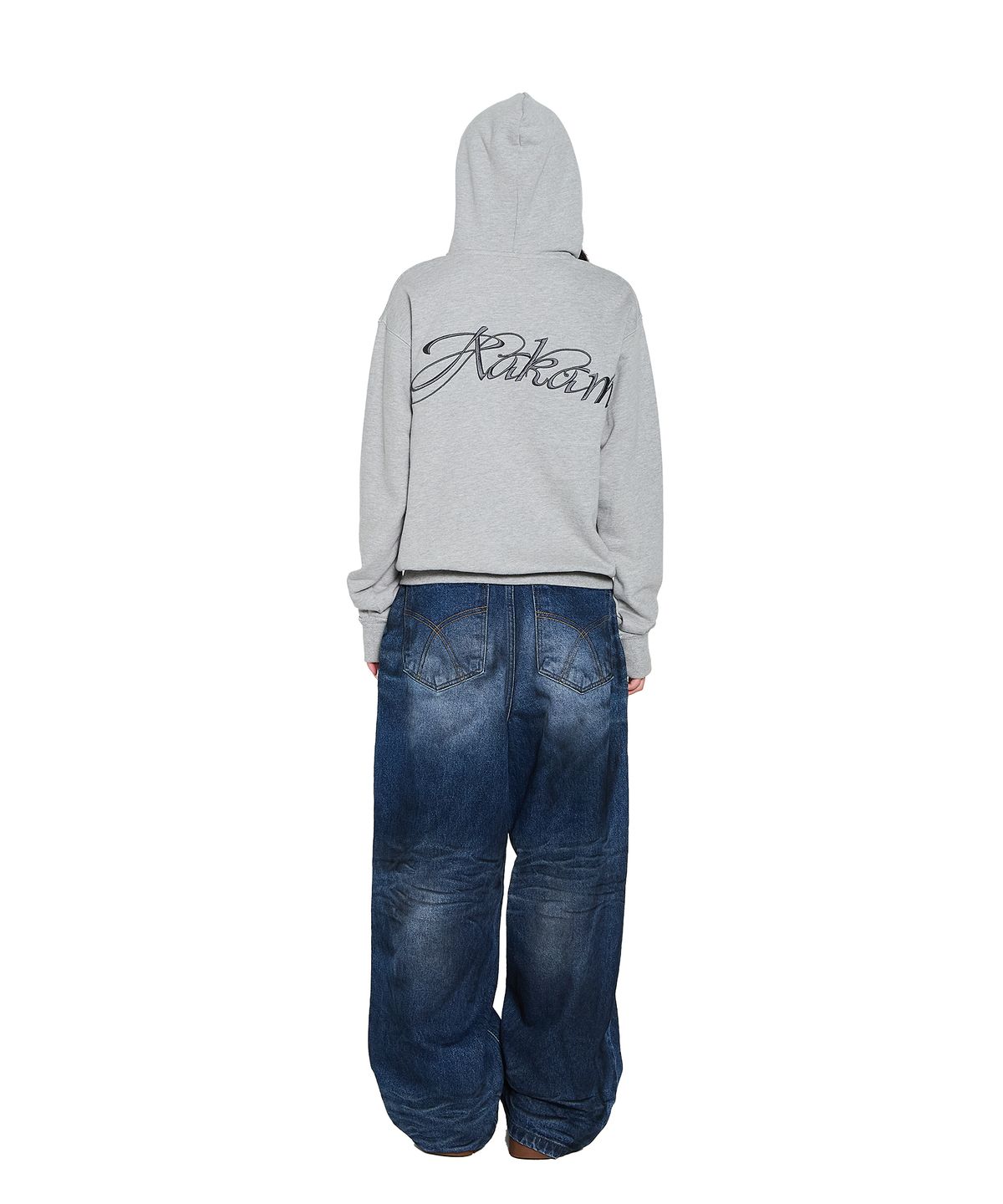 아캄(AAKAM) Gun Wappen Zip-Up Hoodie (Gray)
