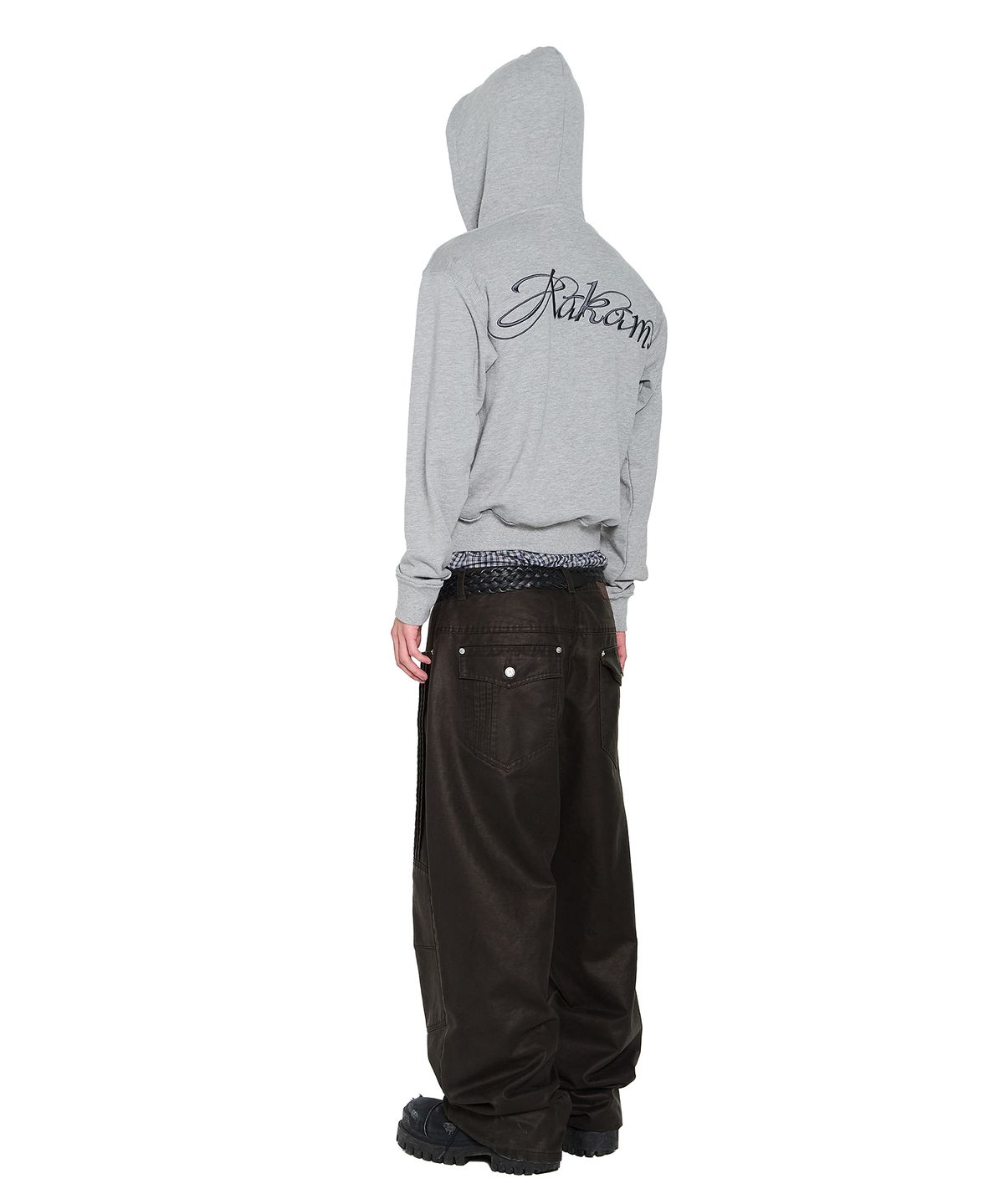 아캄(AAKAM) Gun Wappen Zip-Up Hoodie (Gray)
