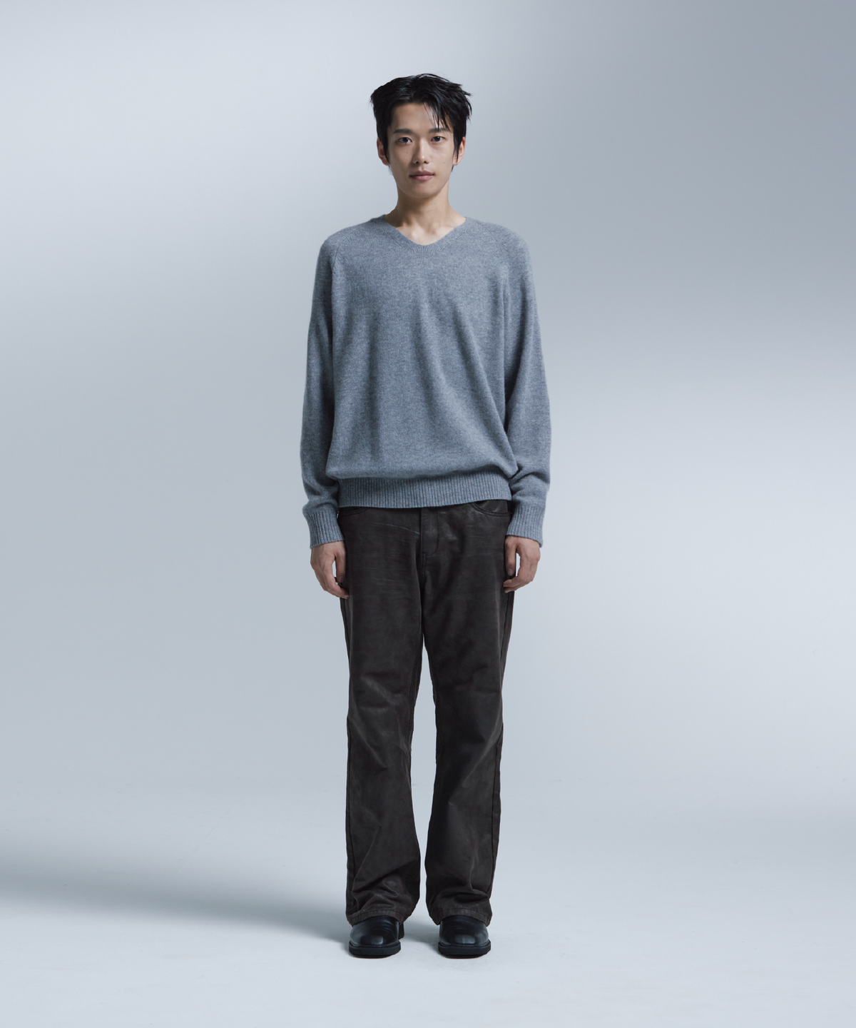 넌블랭크(NONBLANK) 데일리 메리노 울 브이넥 니트_3 COL