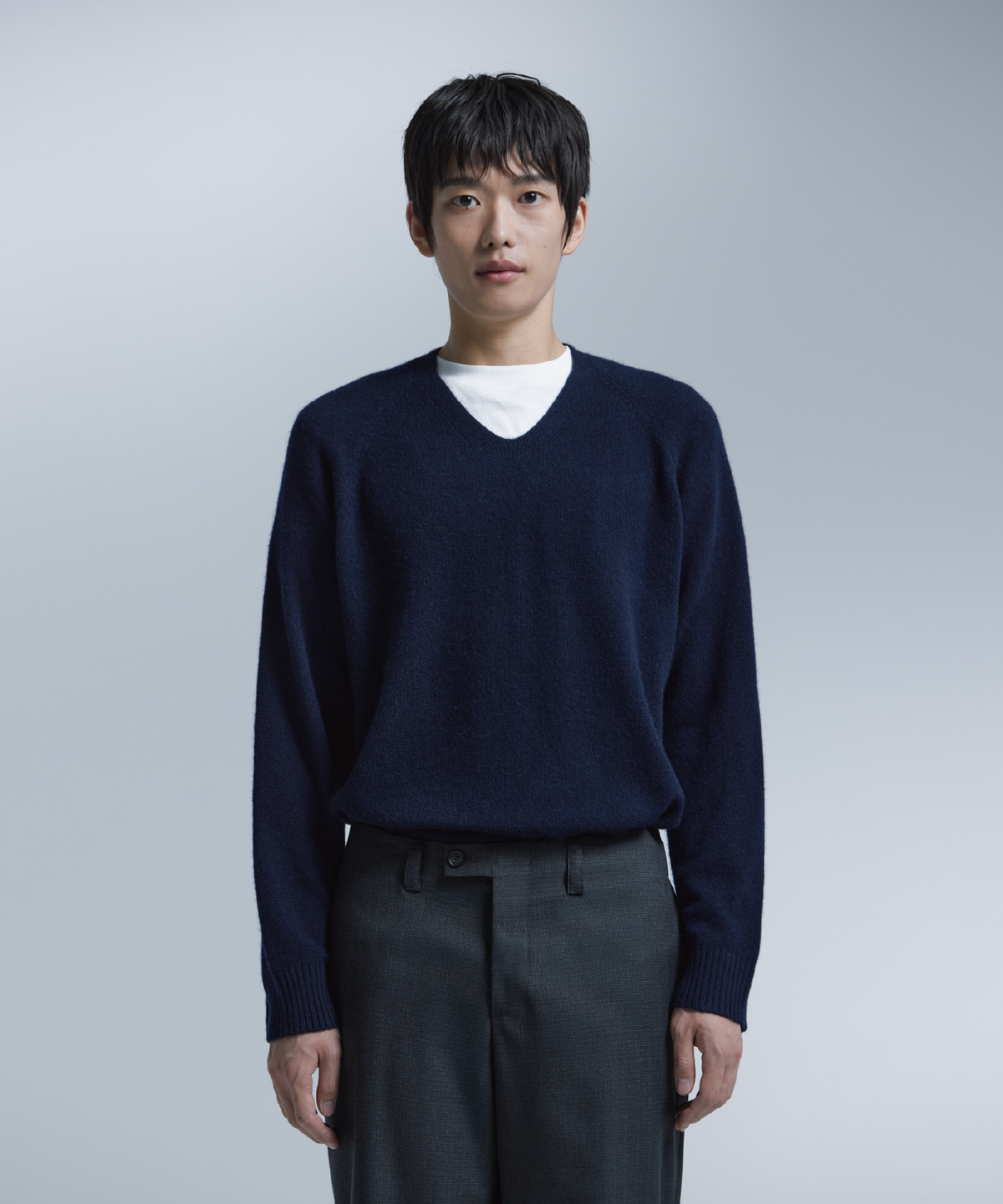 넌블랭크(NONBLANK) 데일리 메리노 울 브이넥 니트_3 COL