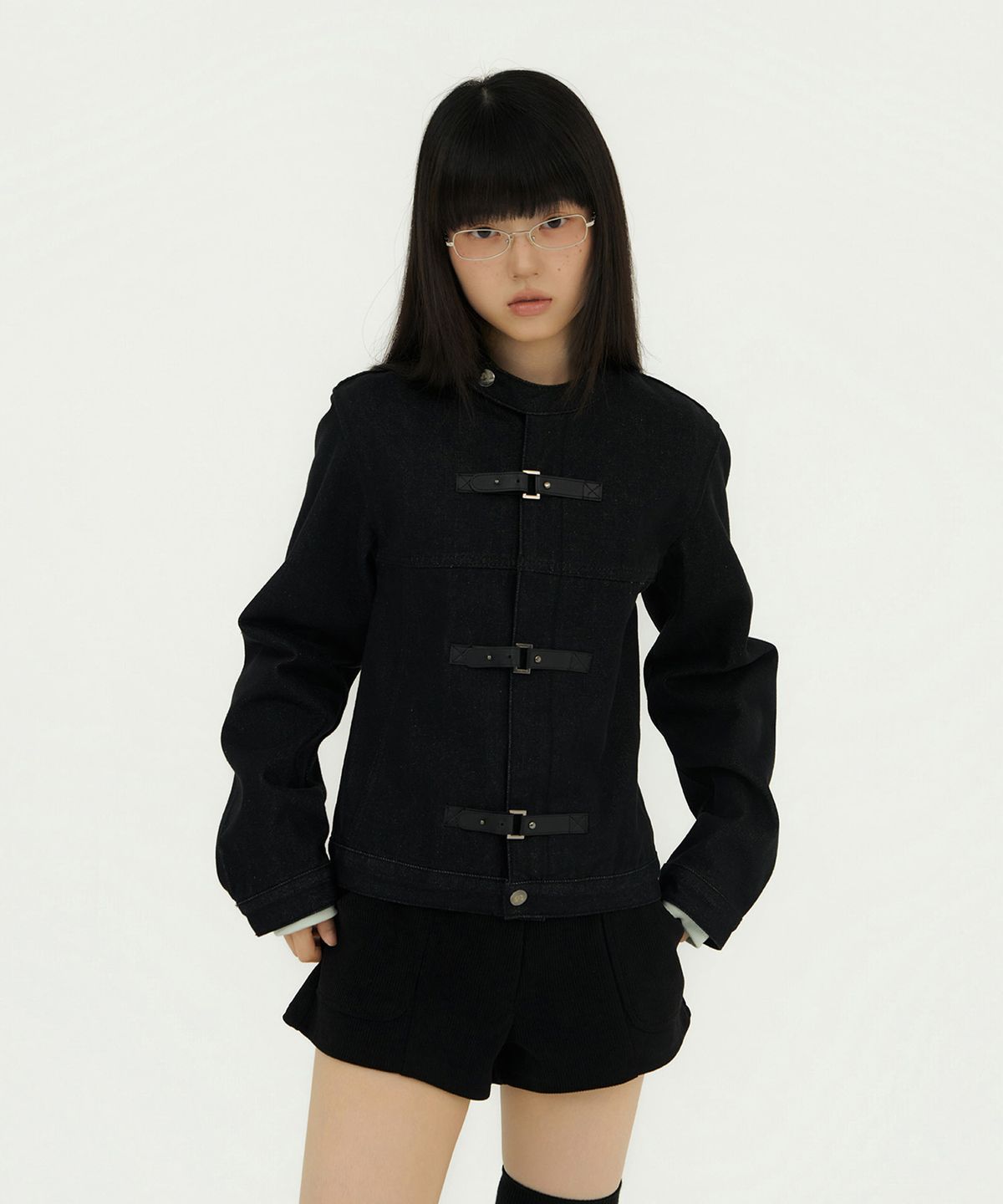 미레코(MIRECO) NON-FADE DENIM BUCKLE JK