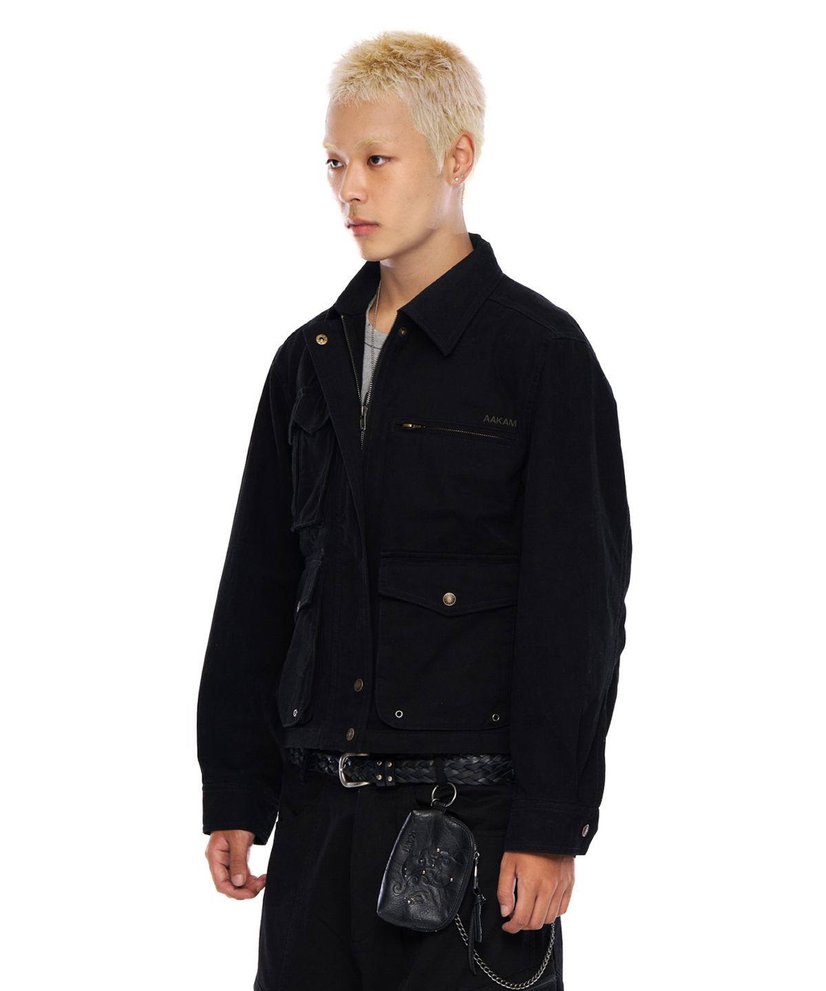 아캄(AAKAM) Cotton Utility Jacket (Black)