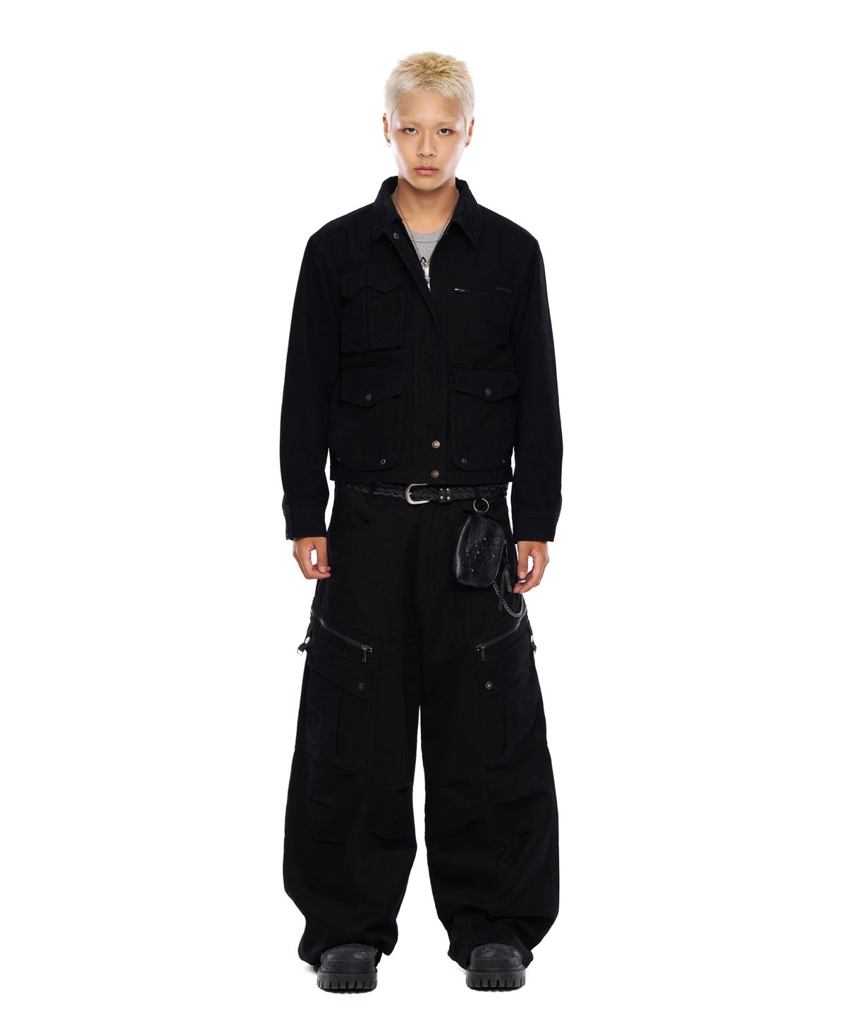 아캄(AAKAM) Cotton Utility Jacket (Black)