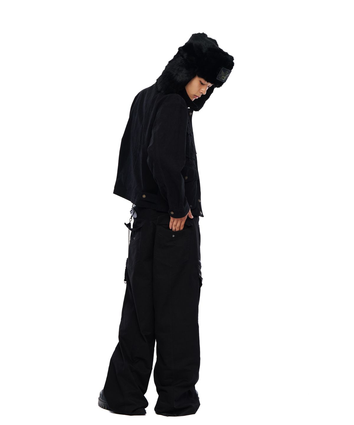 아캄(AAKAM) Cotton Utility Jacket (Black)