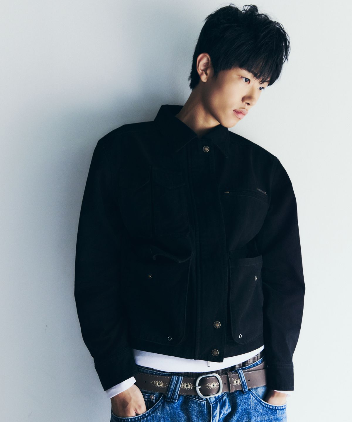아캄(AAKAM) Cotton Utility Jacket (Black)