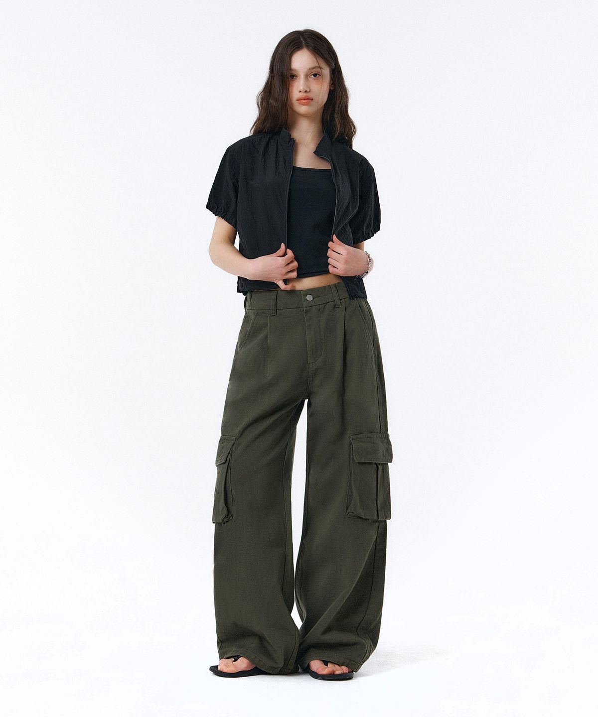 랜덤오프(RANDOMOFF) BTB :  THE CLASSIC CARGO JEANS [STONE KHAKI]
