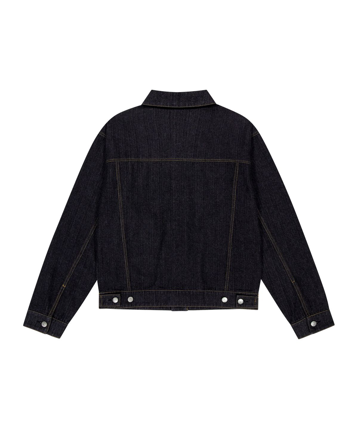 아캄(AAKAM) Oblique Pocket Denim Jacket (Black)