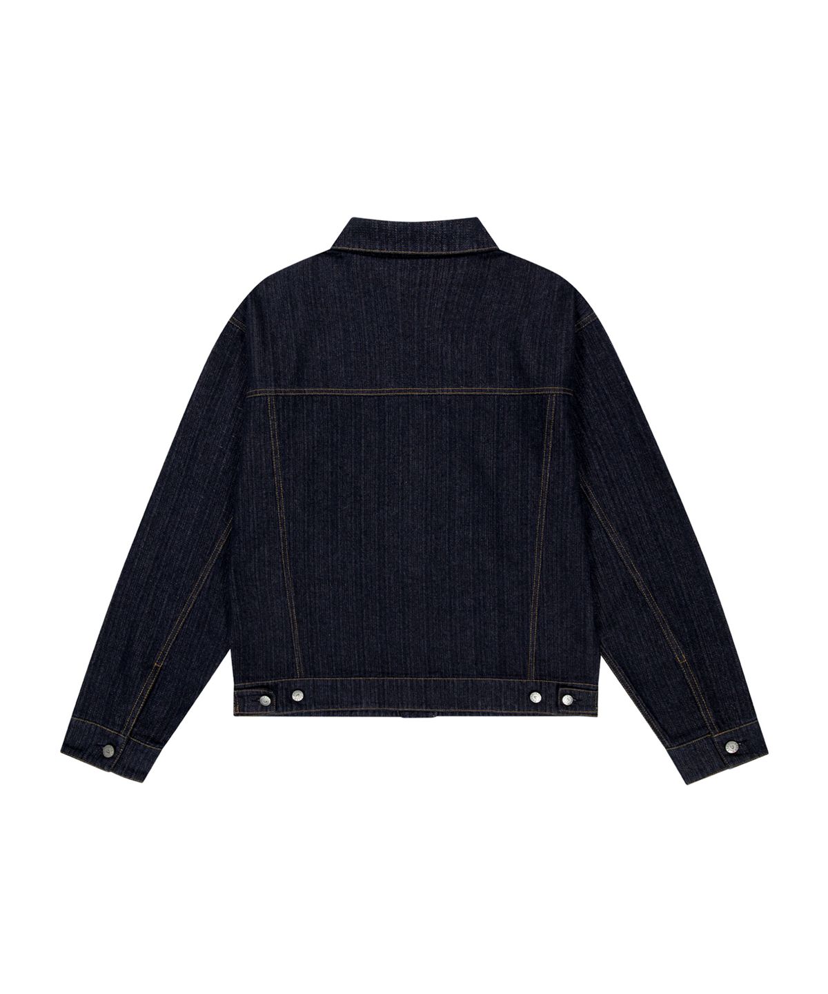 아캄(AAKAM) Oblique Pocket Denim Jacket (Dark Blue)