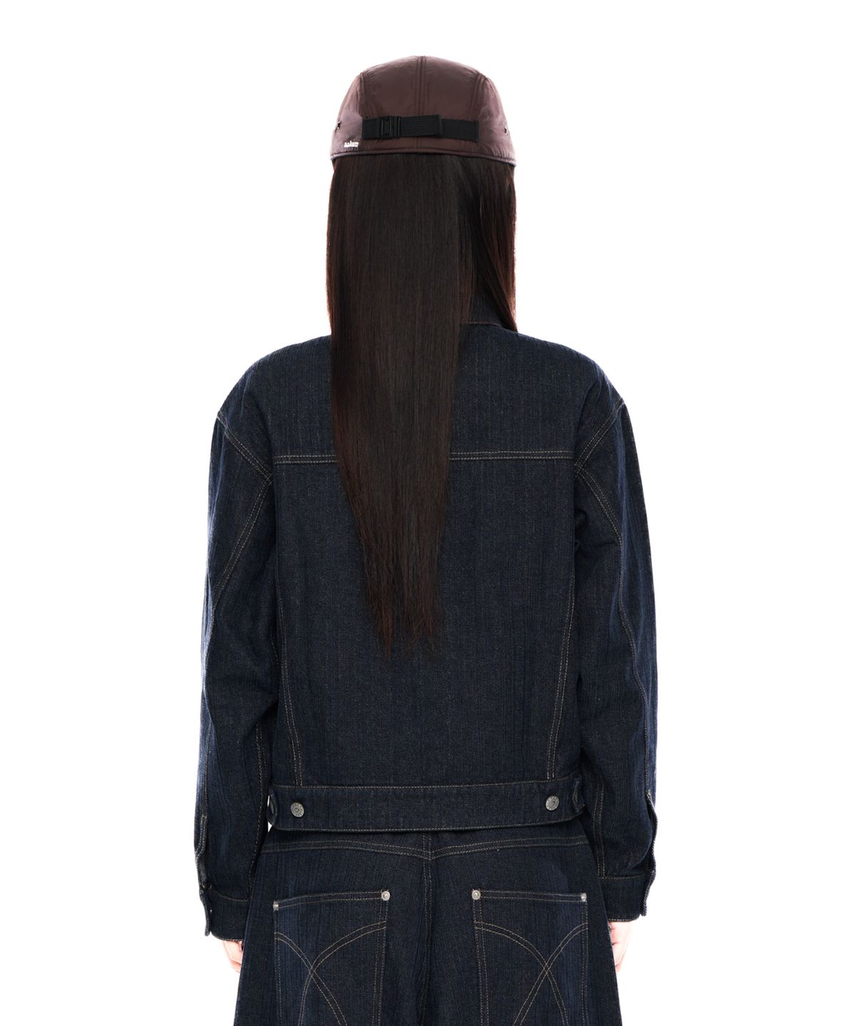 아캄(AAKAM) Oblique Pocket Denim Jacket (Dark Blue)