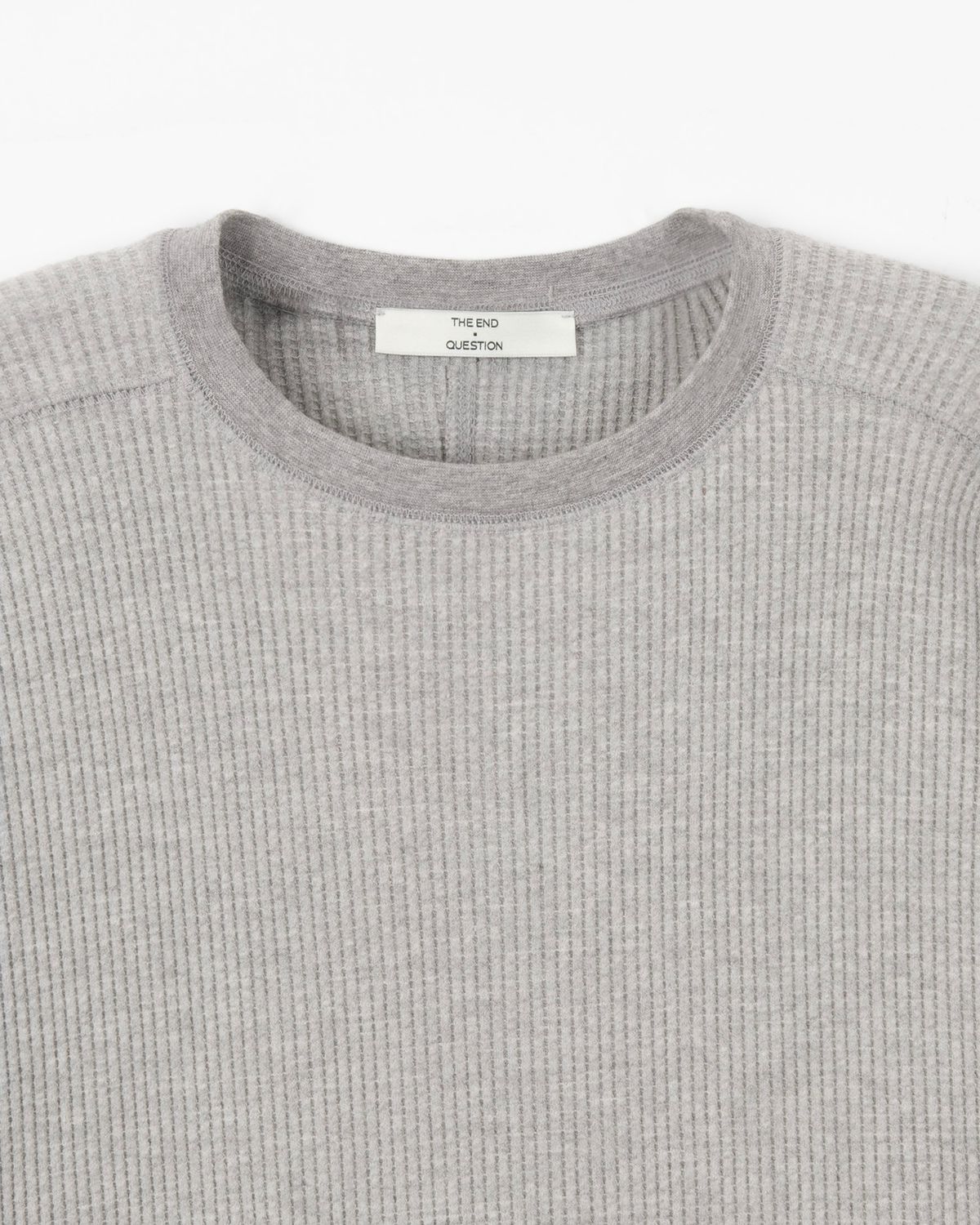 디앤드퀘스천(THEENDQUESTION) Waffle crewneck T-shirt / GRAY