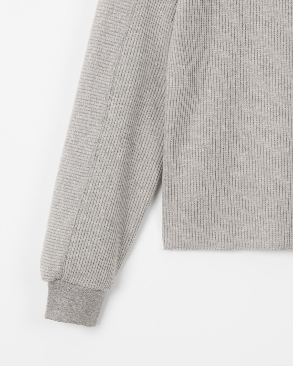 디앤드퀘스천(THEENDQUESTION) Waffle crewneck T-shirt / GRAY