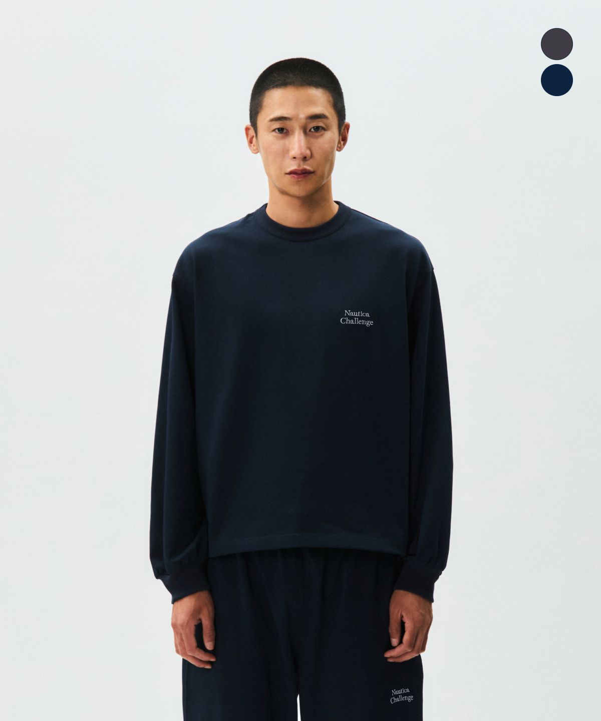 노티카(NAUTICA) 네이비 챌린지 롱슬리브 티셔츠 NTL4685