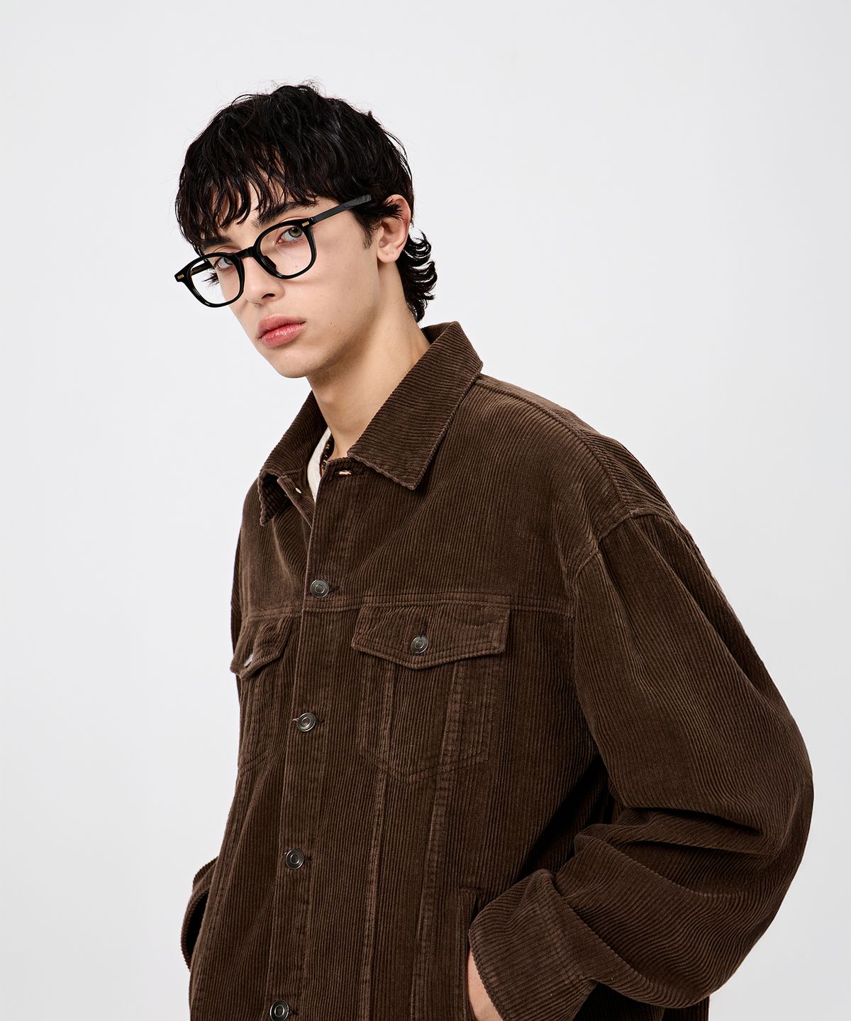 디미트리블랙(DIMITRI BLACK) ASI OG 에센셜 트러커 자켓_코듀로이 브라운