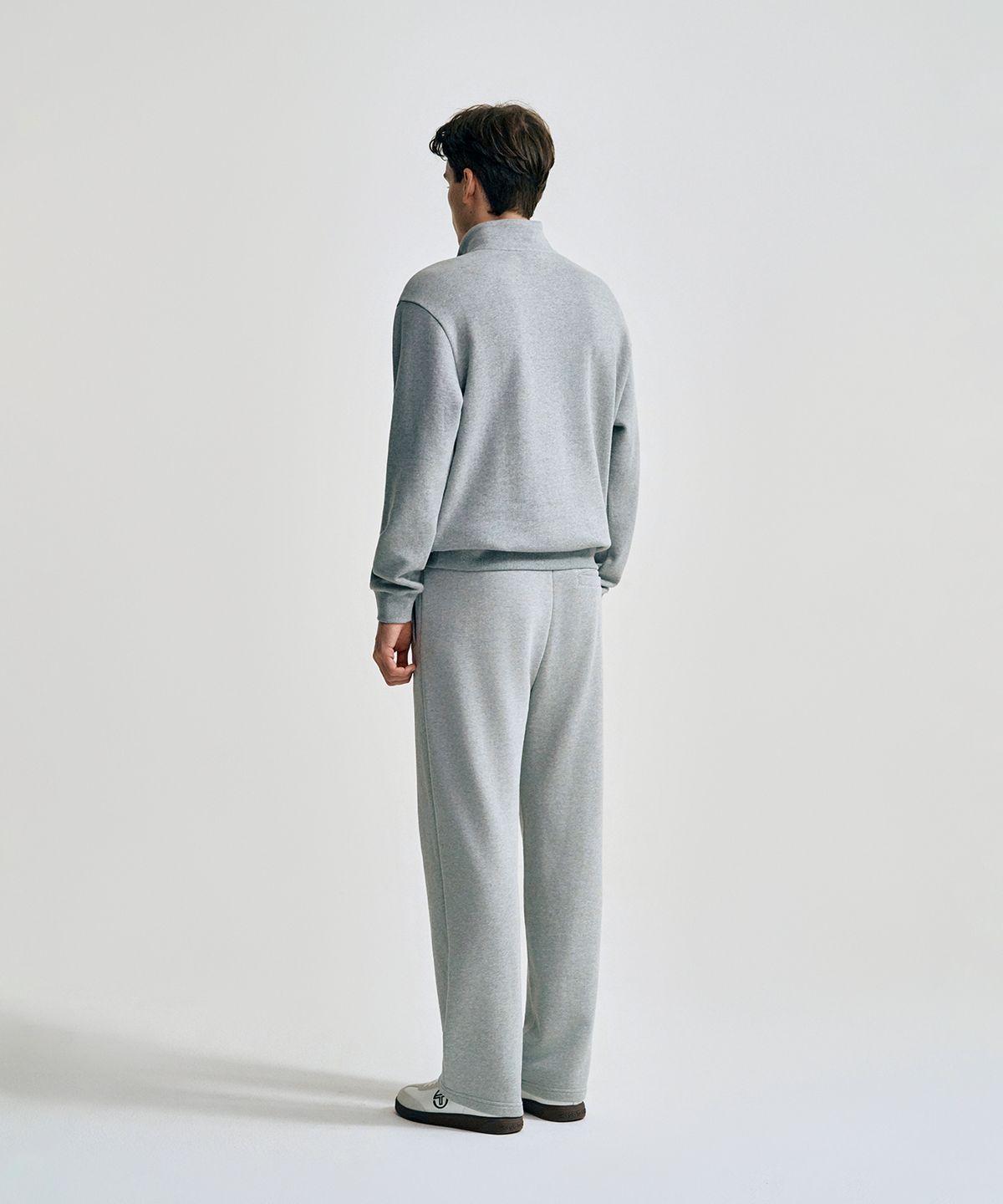 세르지오 타키니(SERGIO TACCHINI) M 클래식 기모 하프집 풀오버 (Melange Grey)