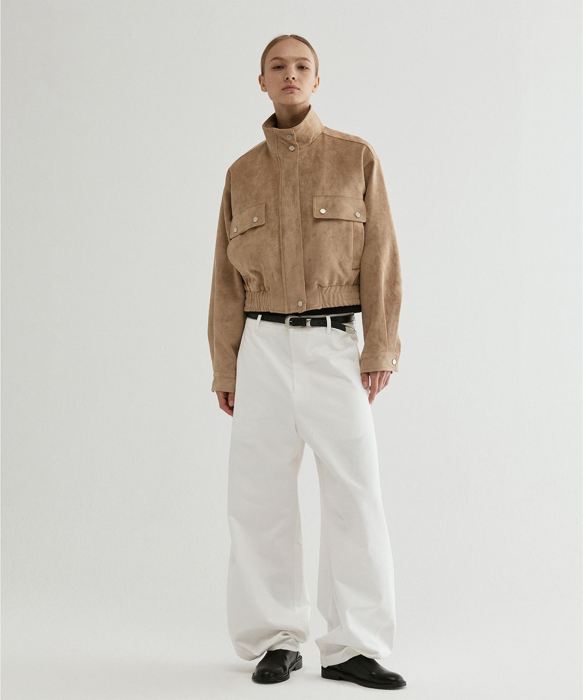 프롬웨얼(FROMWHERE) Balloon Cotton Pants Off White