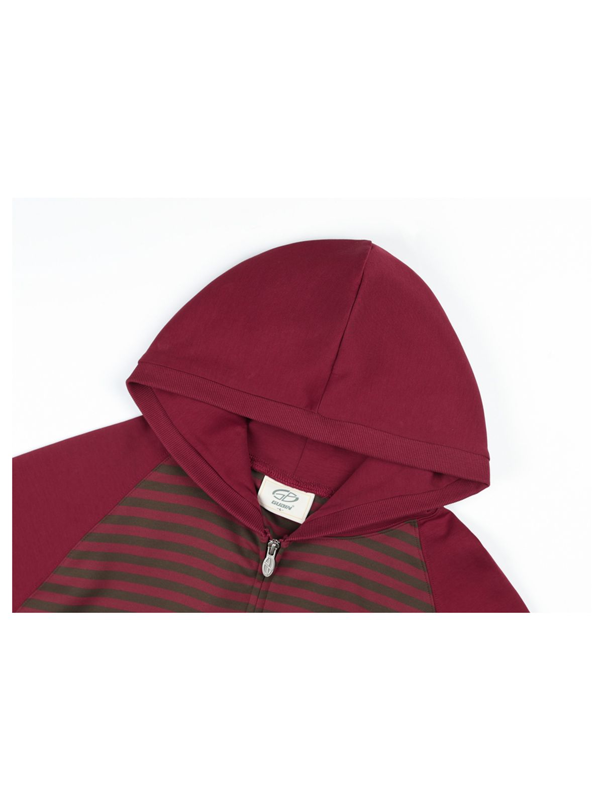 구빈(GUBIN) 조이 컬러토닝 스트라이프 후드집업