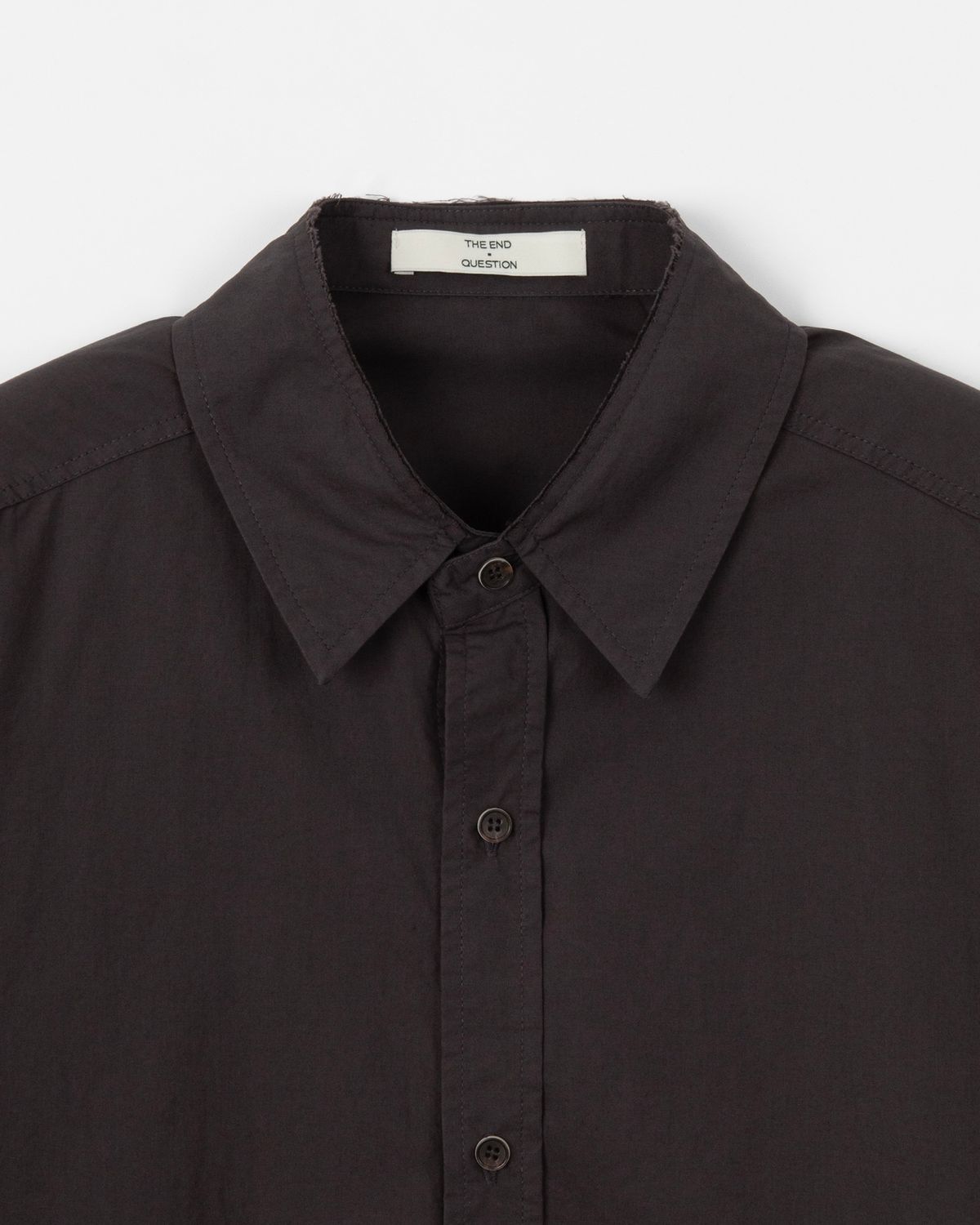 디앤드퀘스천(THEENDQUESTION) Cotton bio shirt / DARK GRAY