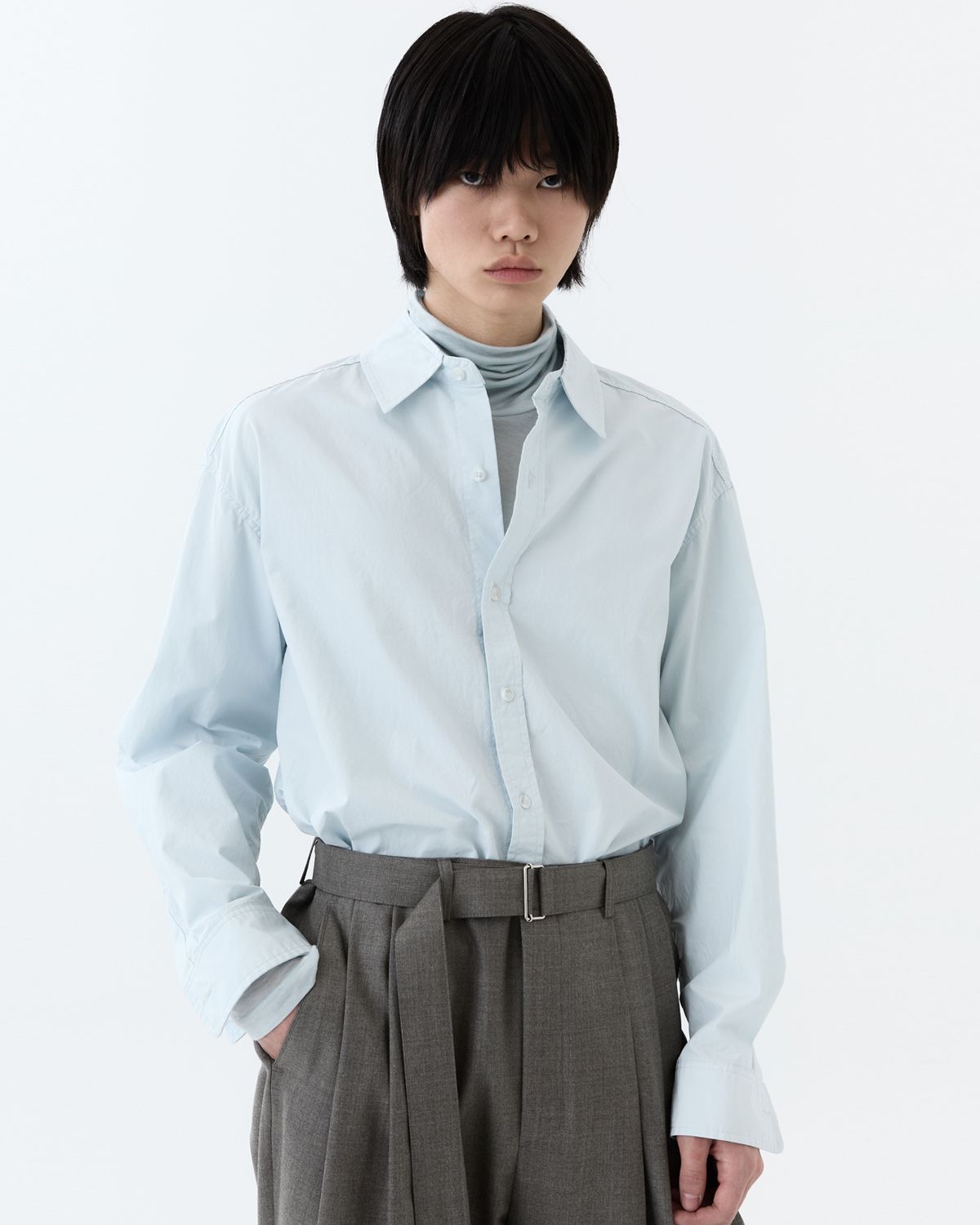 디앤드퀘스천(THEENDQUESTION) Cotton bio shirt / LIGHT BLUE