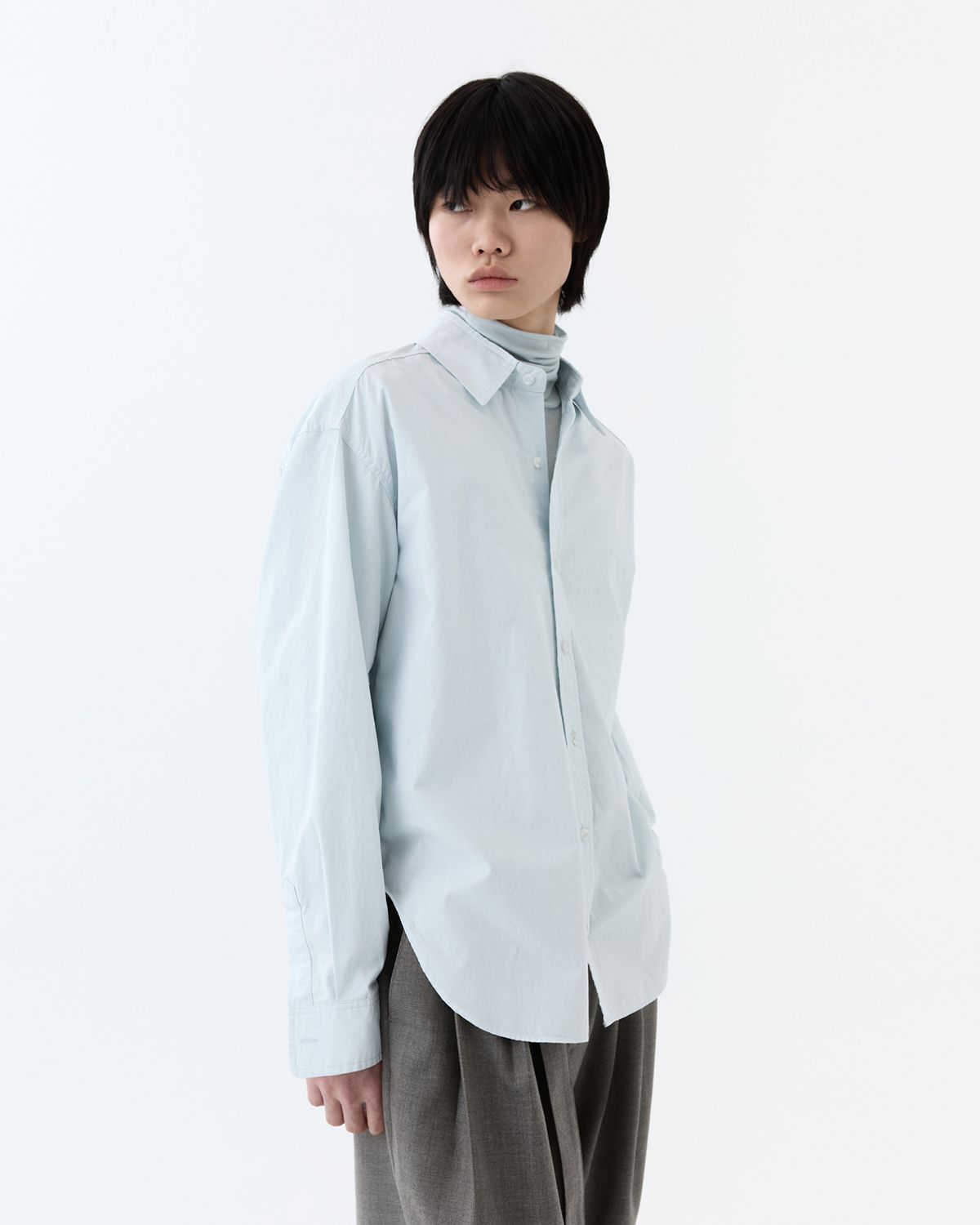 디앤드퀘스천(THEENDQUESTION) Cotton bio shirt / LIGHT BLUE