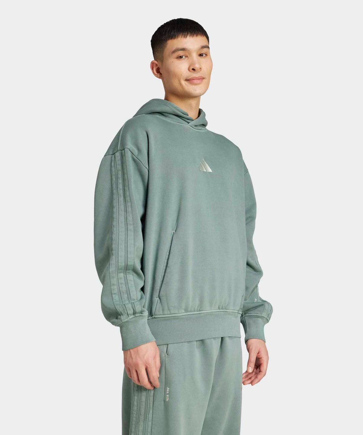 아디다스(ADIDAS) 플리스 워싱 후디 - 아우라아이비 / JL6538