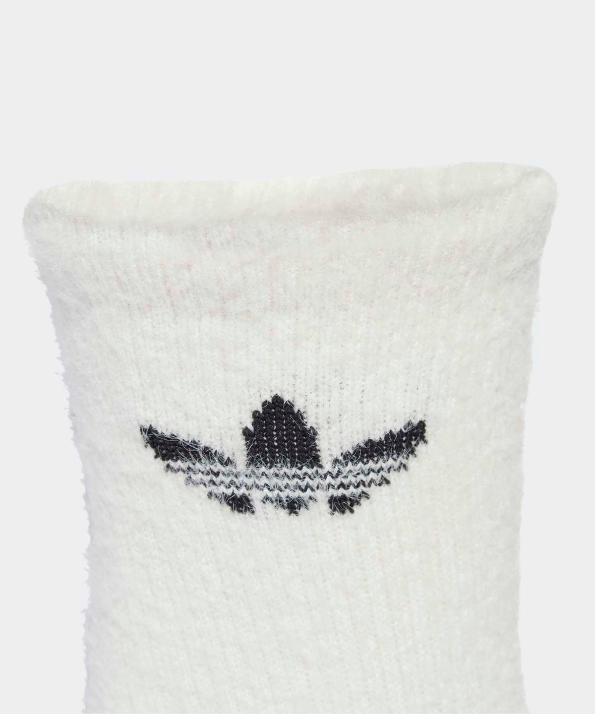 아디다스(ADIDAS) 플러피 크루 삭스 2켤레 - 화이트:블랙 / JX5217