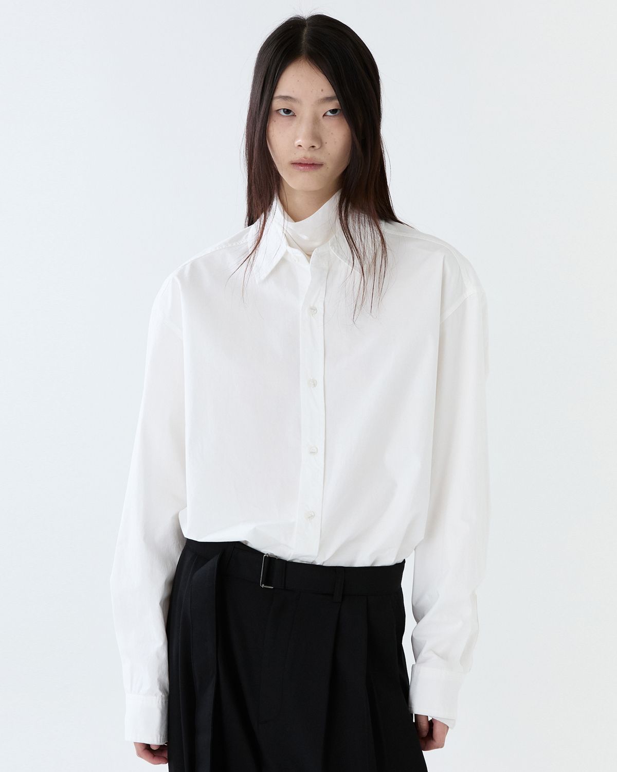 디앤드퀘스천(THEENDQUESTION) Cotton bio shirt / WHITE
