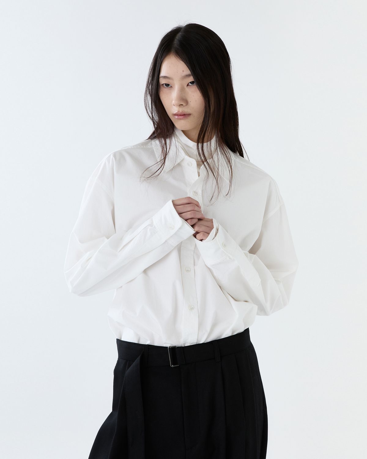 디앤드퀘스천(THEENDQUESTION) Cotton bio shirt / WHITE