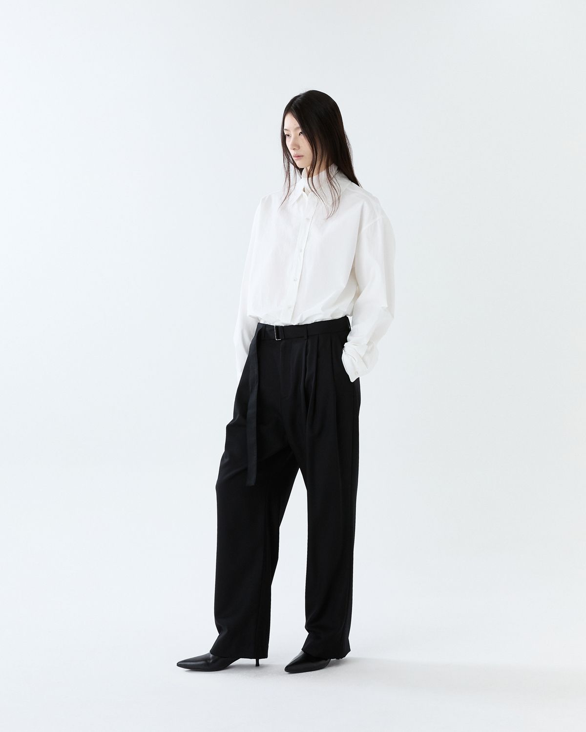 디앤드퀘스천(THEENDQUESTION) Cotton bio shirt / WHITE